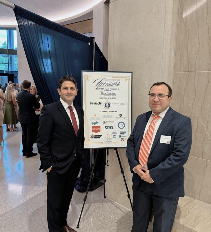 Founding Principal Kazim Kizilkaya and Executive Director Dr. Samuel Beyhan attend the Civic Leadership Award Ceremony at the Tennessee State Museum, representing Nashville School of Excellence.