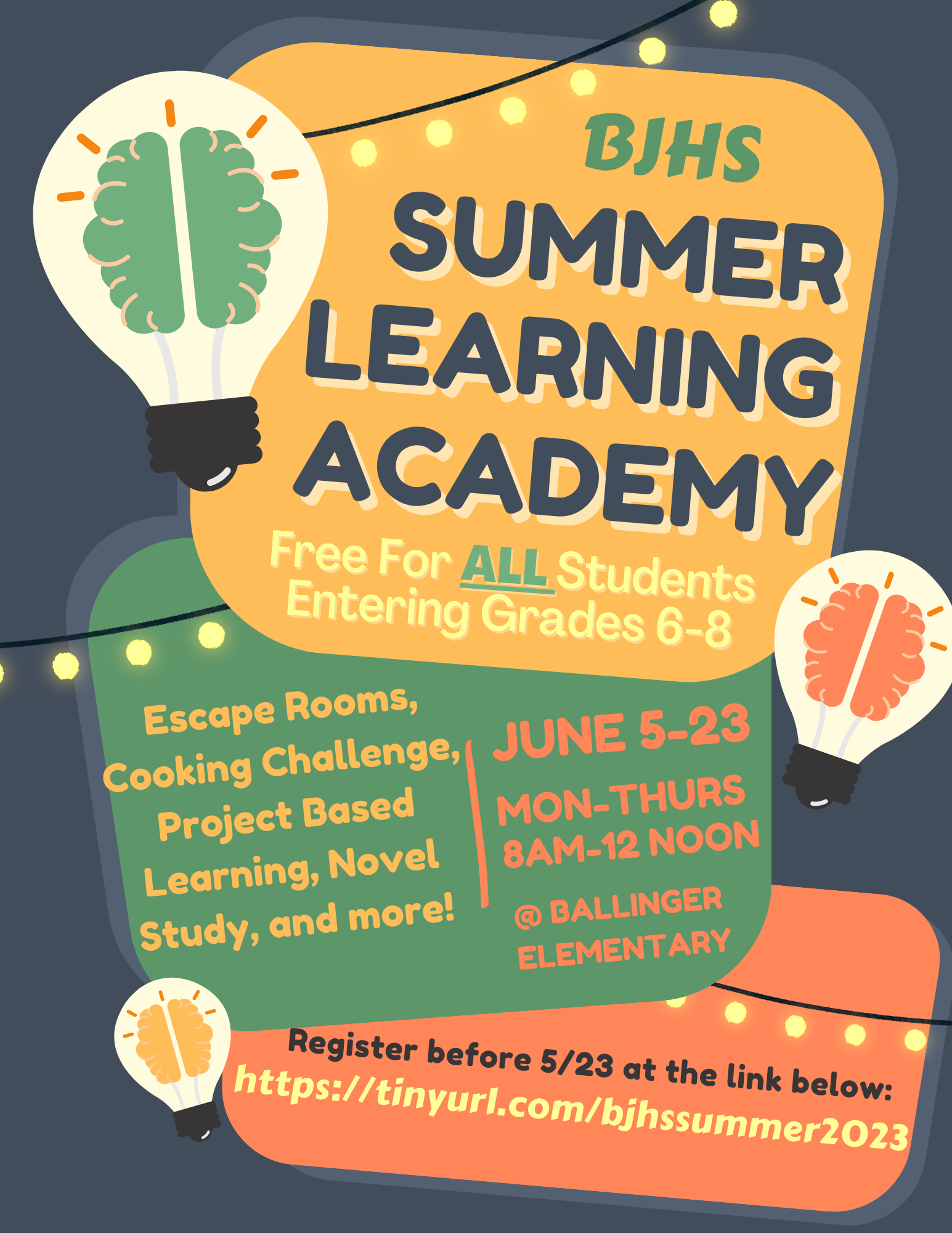 BJHS Summer Learning Academy Ballinger ISD