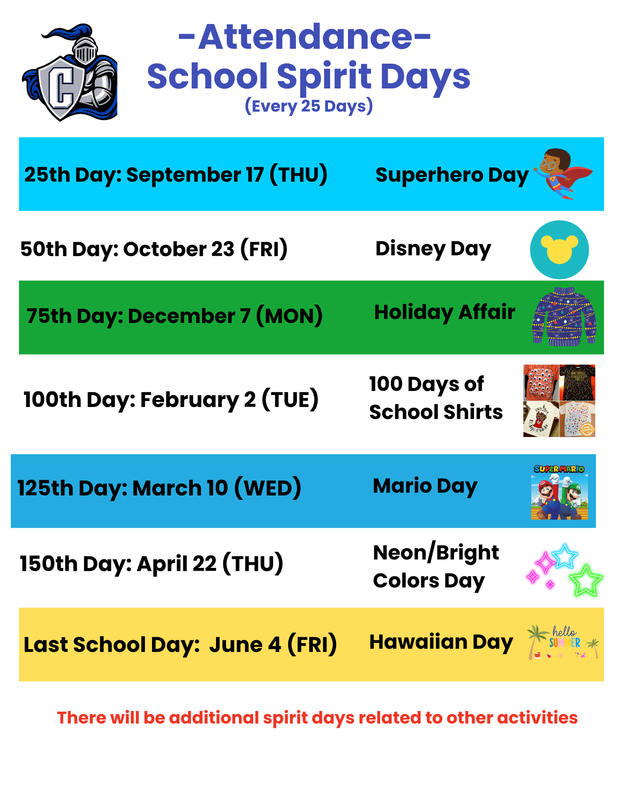 Attendance Spirit Days
