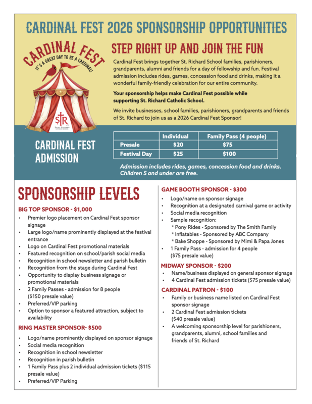 Help Make Cardinal Fest Possible! Featured Photo