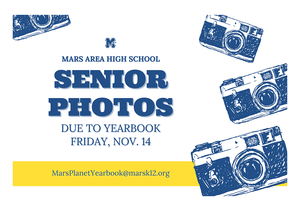 Mars Area High School Yearbook Senior Photo Deadline