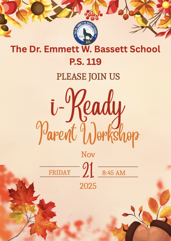 November 2025 i-Ready Parent Workshop Flyer