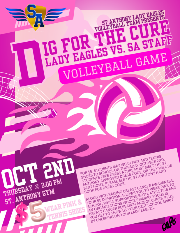Dig for the Cure Volleyball Game Oct. 2nd, Thursday