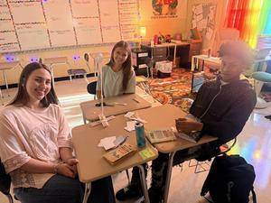 students smile with their finished project