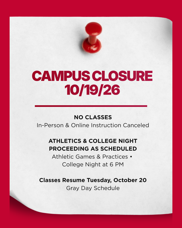 campus closure alert 10/19