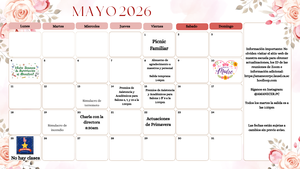 May Calendar Spanish