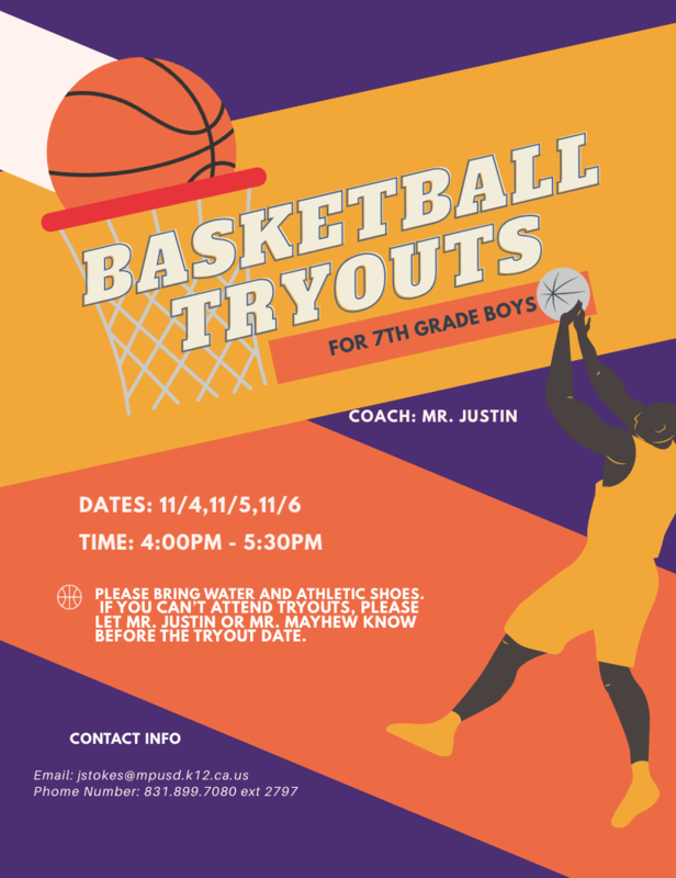 SMS 7th Grade Boys Tryouts