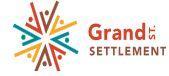 Colorful logo of Grand Street Settlement with diverse figures.