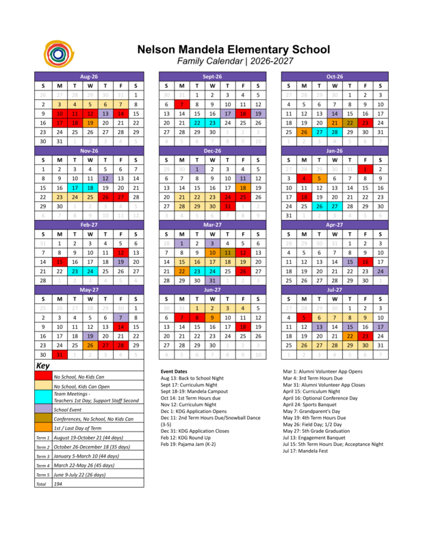 26-27 calendar