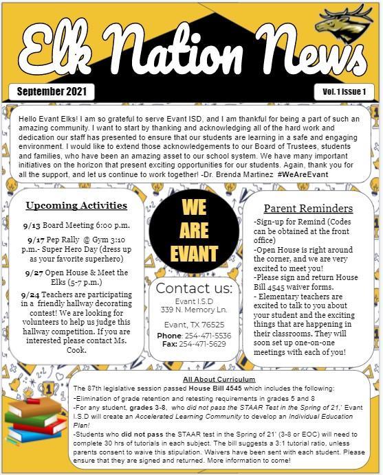 Elk Nation News, September p.1