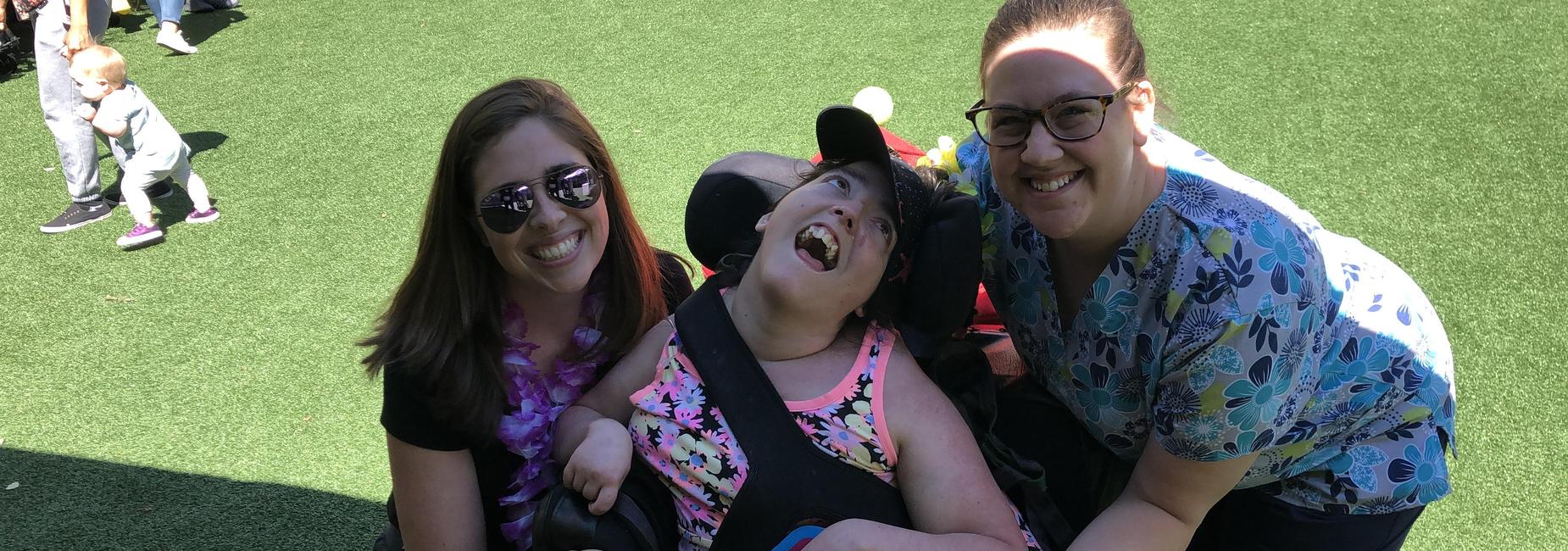 LAVI adult program participant prepares for the summer by celebrating in our meadow