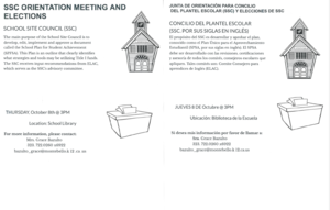 school site council mtg