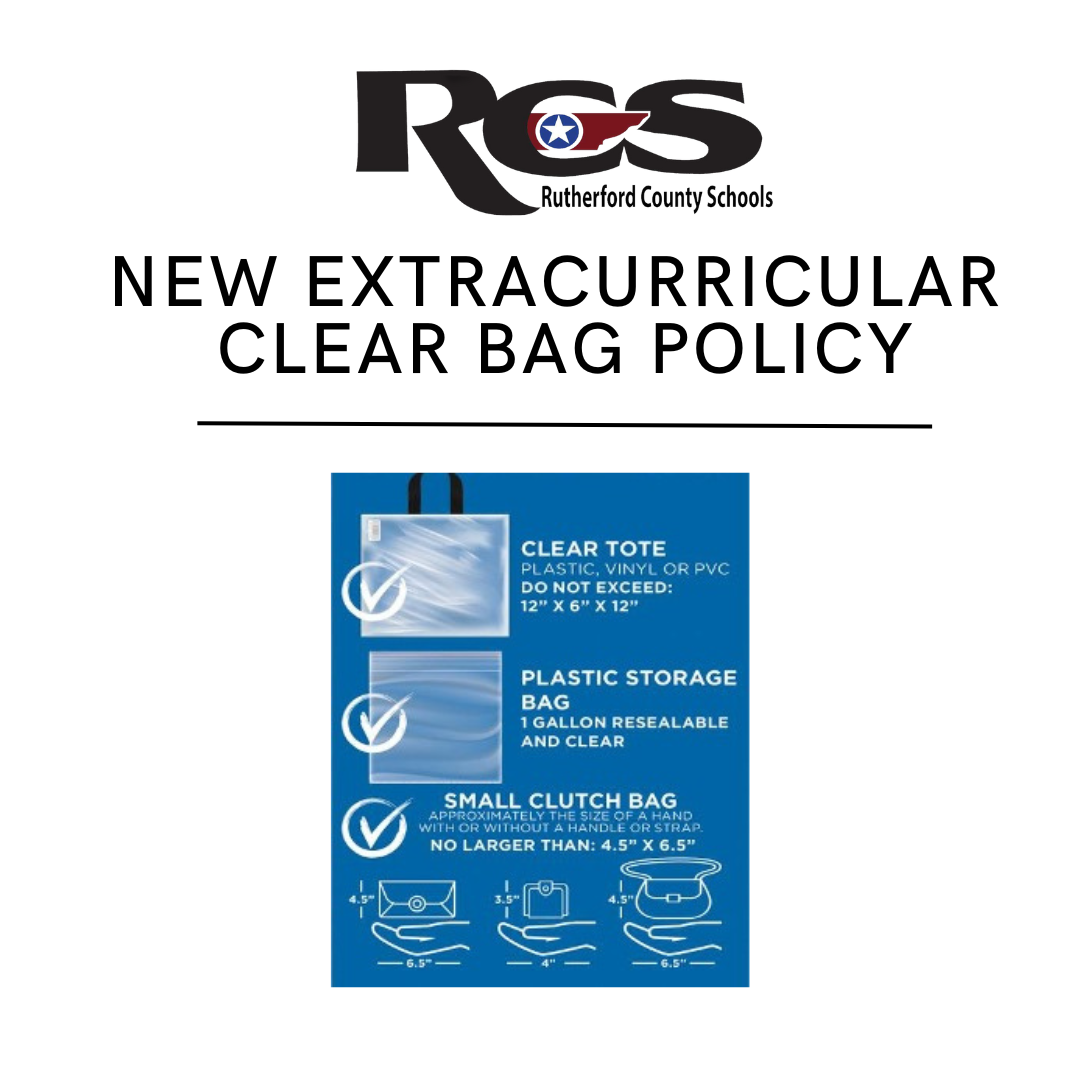 RCS Clear Bag Policy Athletics Rockvale Middle School