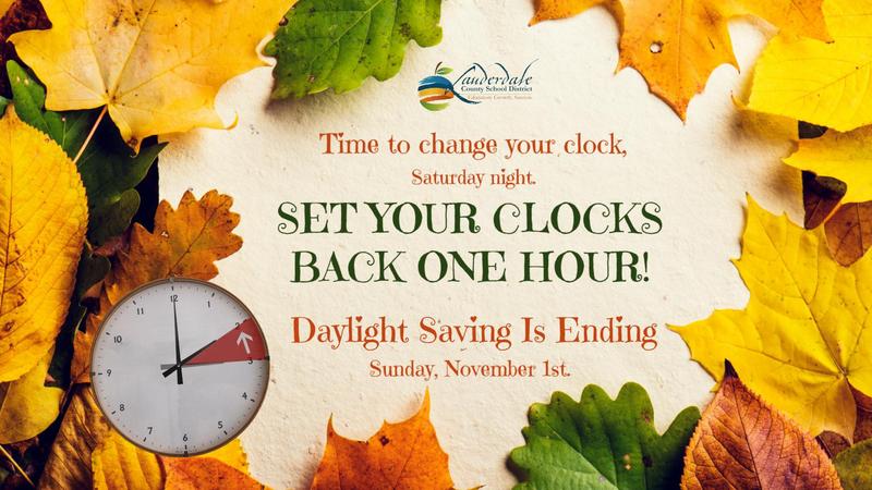 Daylight Savings Time Ends