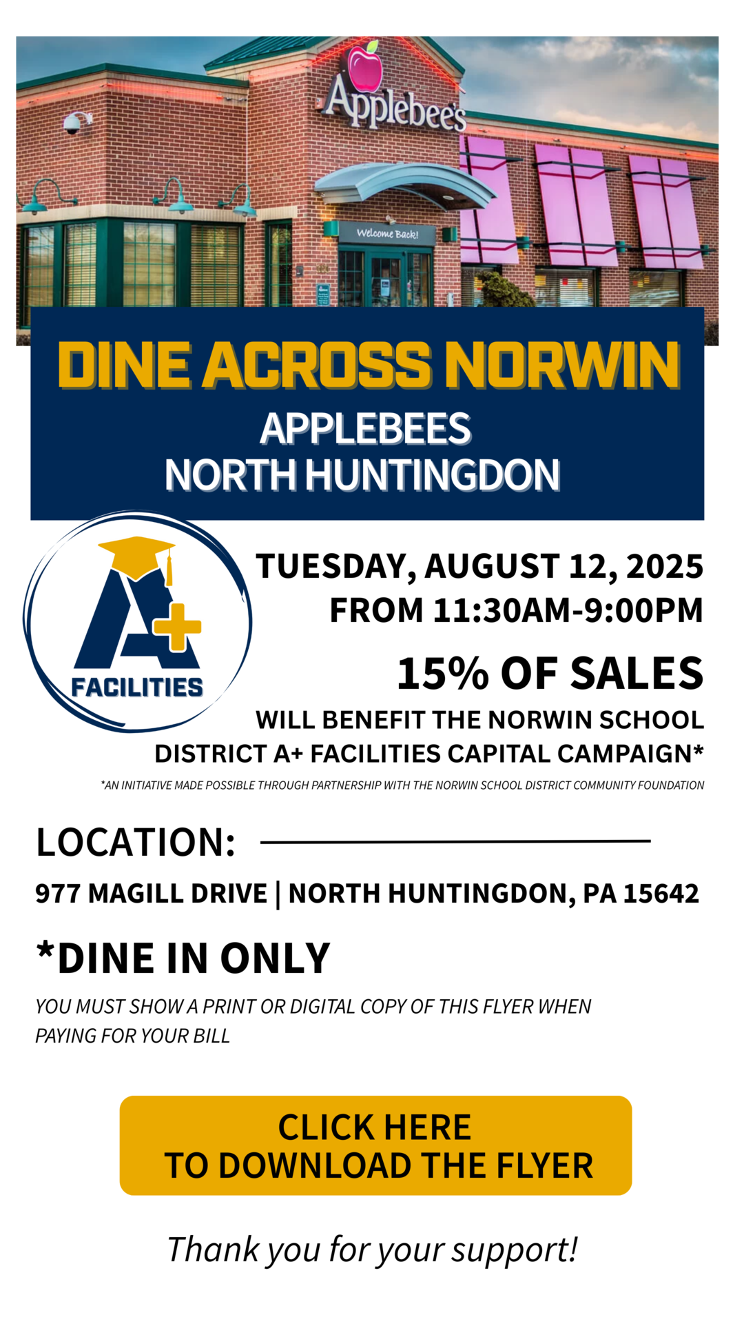 Dine Across Norwin: Applebee's
