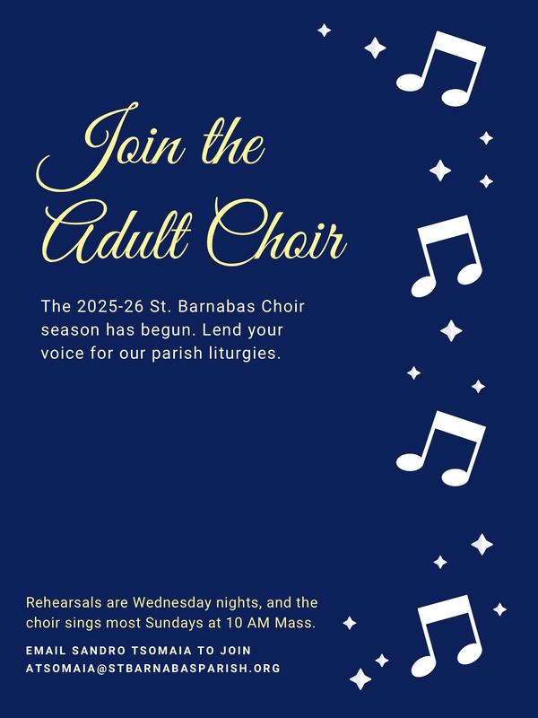 Share your talent with St. Barnabas Parish Featured Photo