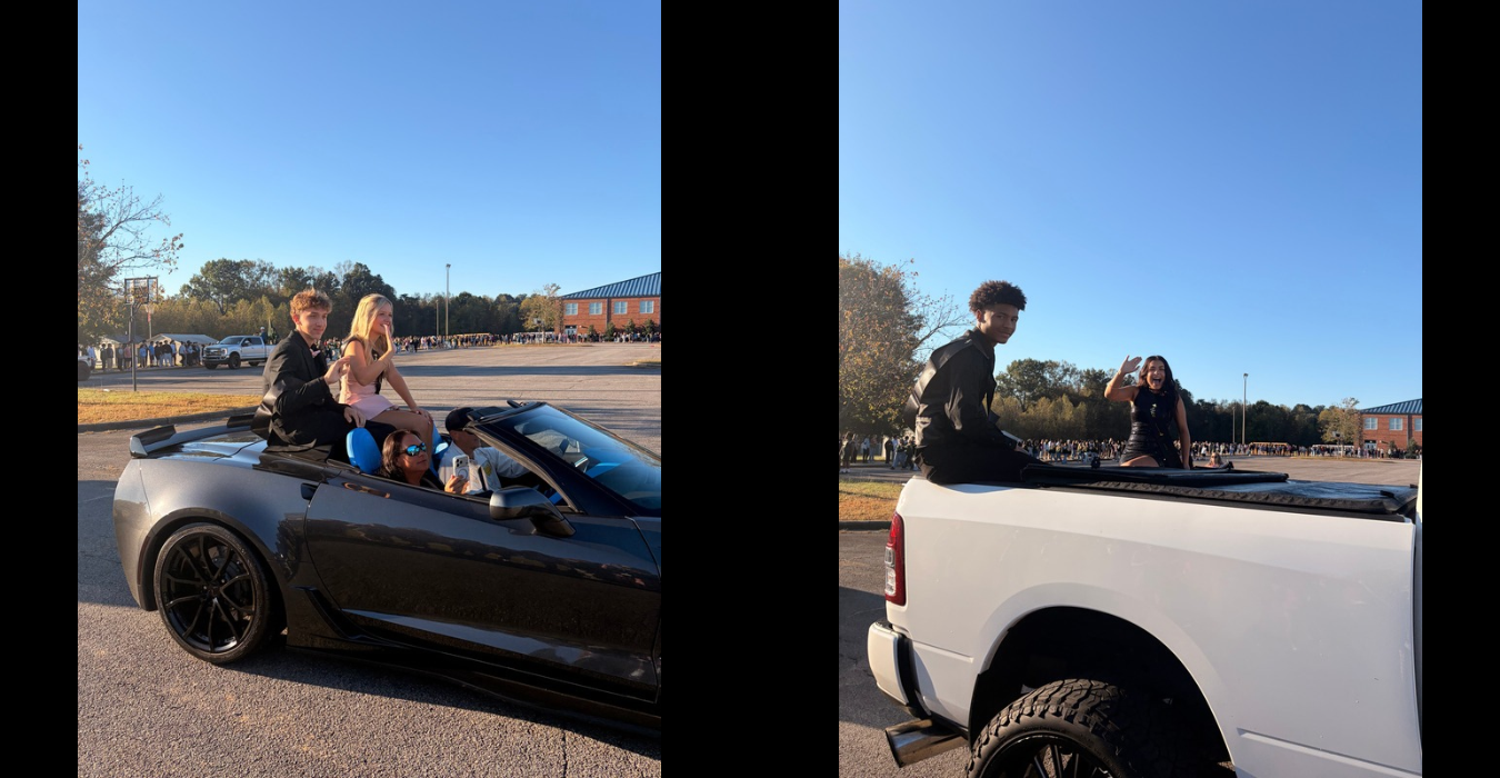 Group of friends in sporty cars enjoying a sunny day.