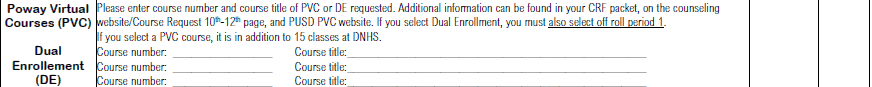 Dual Enrollment on CRF