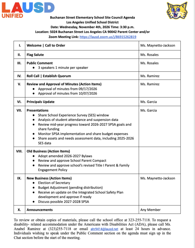 SSC November Meeting