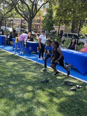 Students running