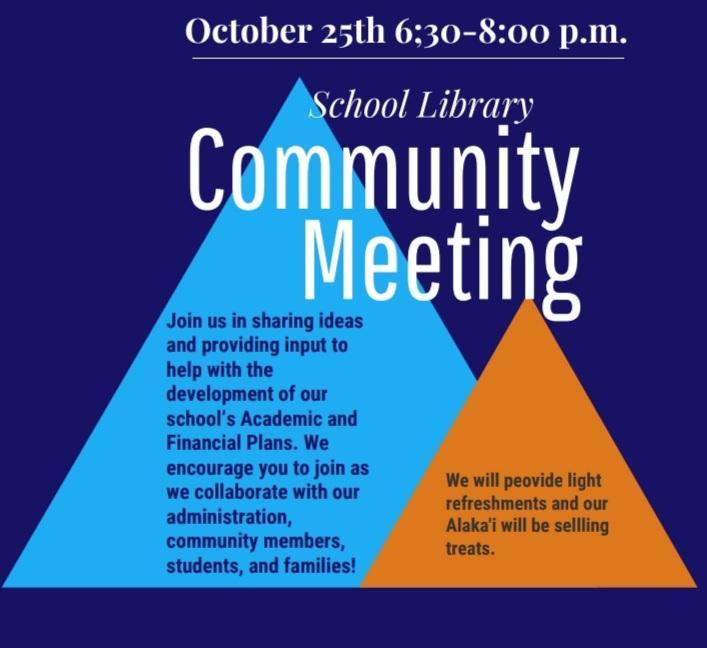 Community Meeting Tuesday Evening