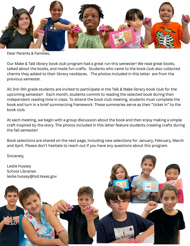 Talk & Make Book Club Update