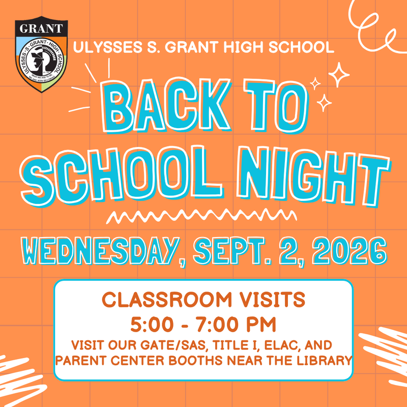 Join us for Back to School Night on Wednesday, Sept. 2, 2026, 5-7 PM Featured Photo