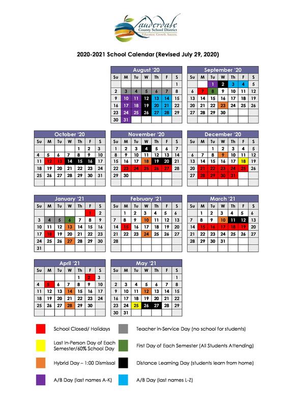 Revised Calendar Graphic