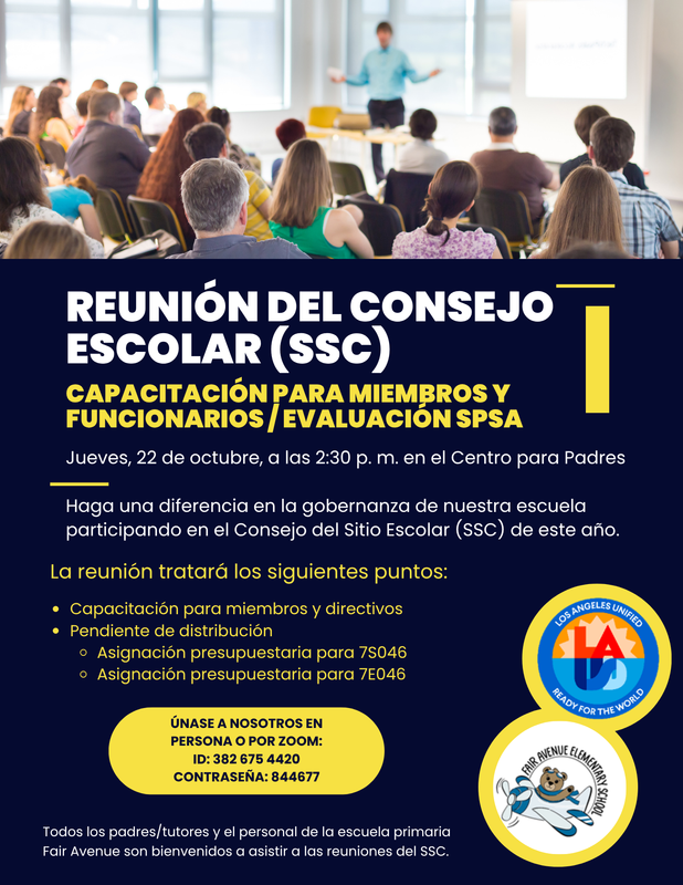 Reunión de octubre del SSC SPAN