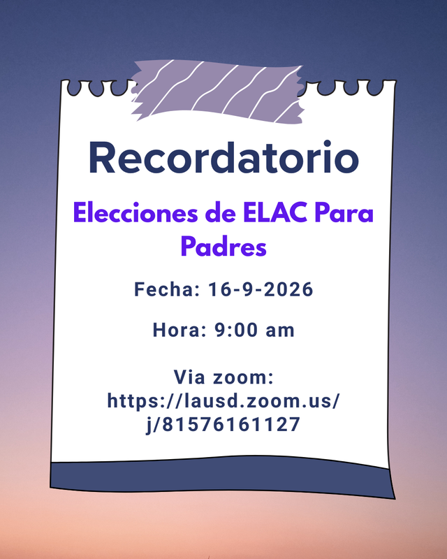 ELAC Parent Election