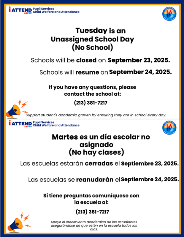 No School flyer