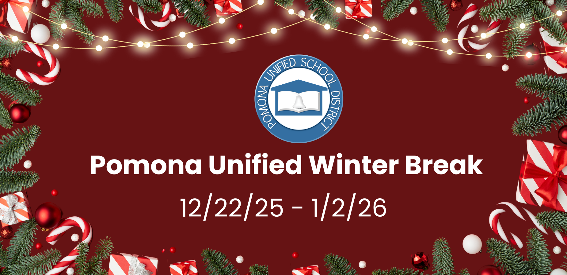 PUSD winter Break banner for homepage