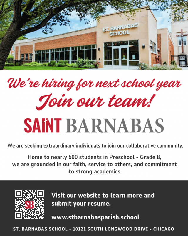 St. Barnabas is Hiring! Featured Photo