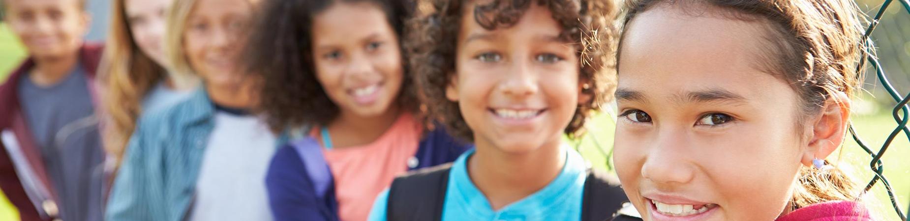 group of kids smiling