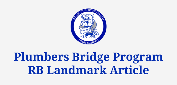 برنامج Plumbers Bridge في صحيفة Riverside-Brookfield Landmark الصورة المميزة