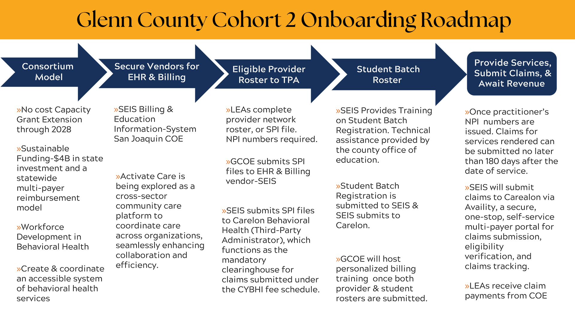 CYBHI Cohort 2 Steps