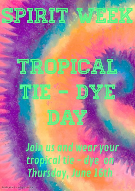 spirit week tie dye day
