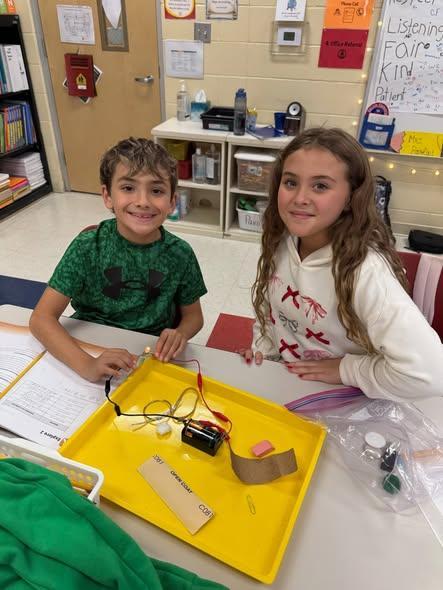 4th graders in Mrs. Pavolini’s classes had so much fun in Science class this week testing different materials to determine if they were insulators or conductors