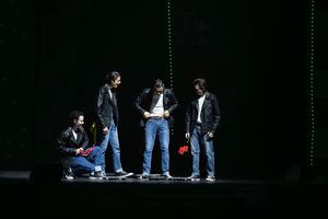 Temple HS theatre students perform a scene from Grease