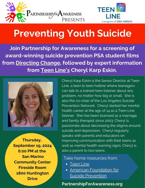 Preventing Youth Suicide: September 19, 2024
