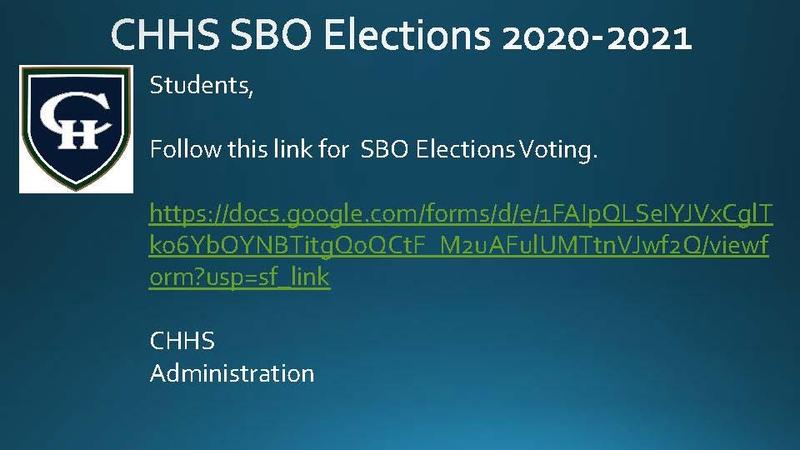 CHHS SBO Elections 2020-2021 Voting
