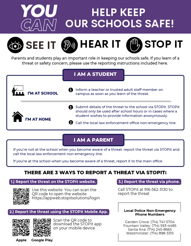 How to report school safety concerns