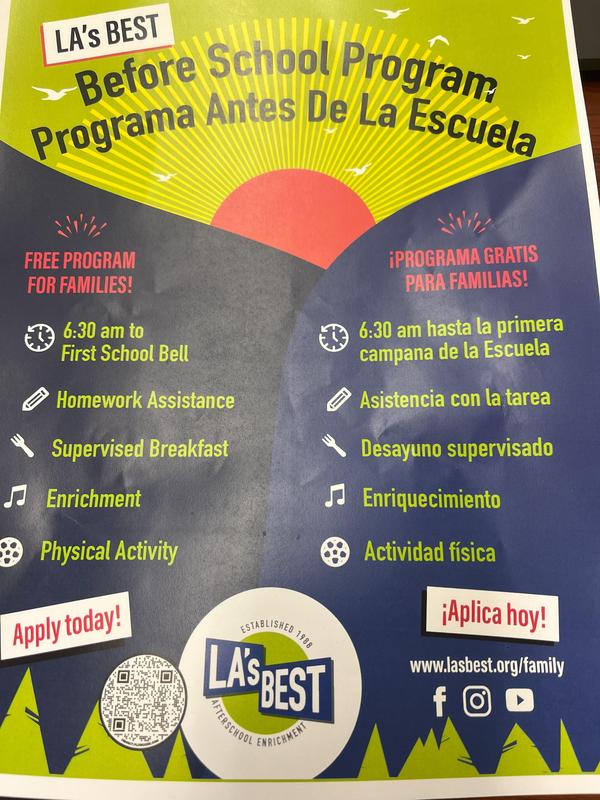 LA's Best Before School Flyer