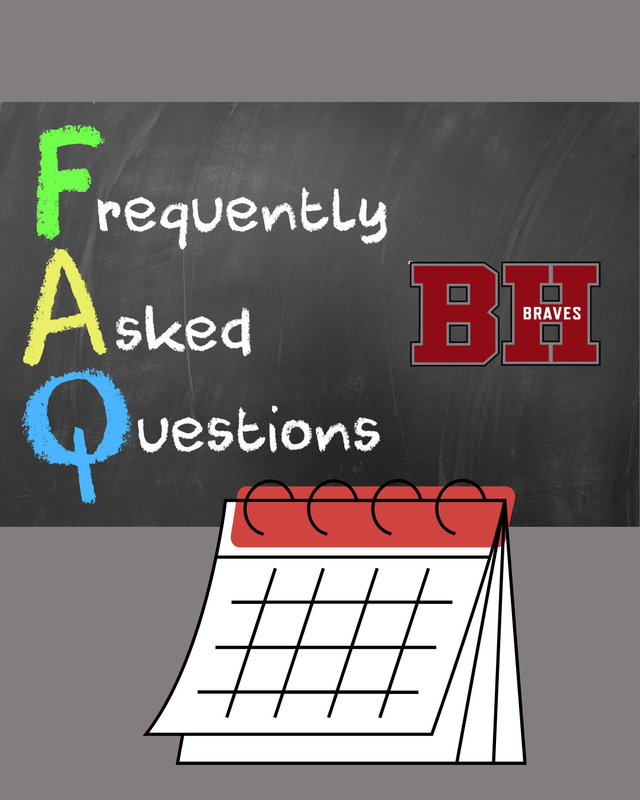 FAQ Calendar at BHS