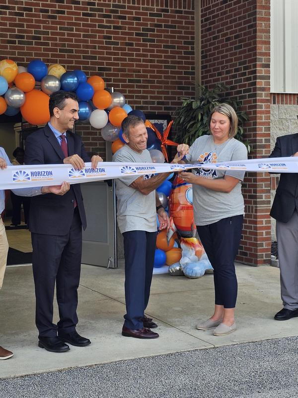 Sedat Duman, Concept Schools President & CEO, Tim Rothman, HSA Board President, Mrs. Walters, Principal