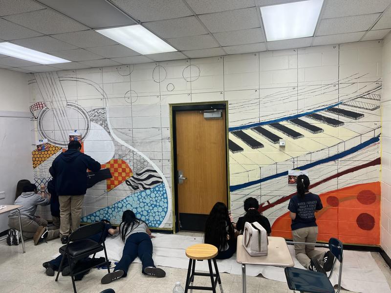 The Art Club at the Union Hill Middle School