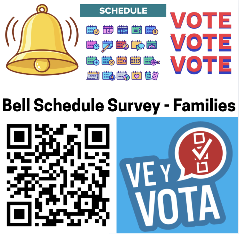 QR code to take bell schedule survey