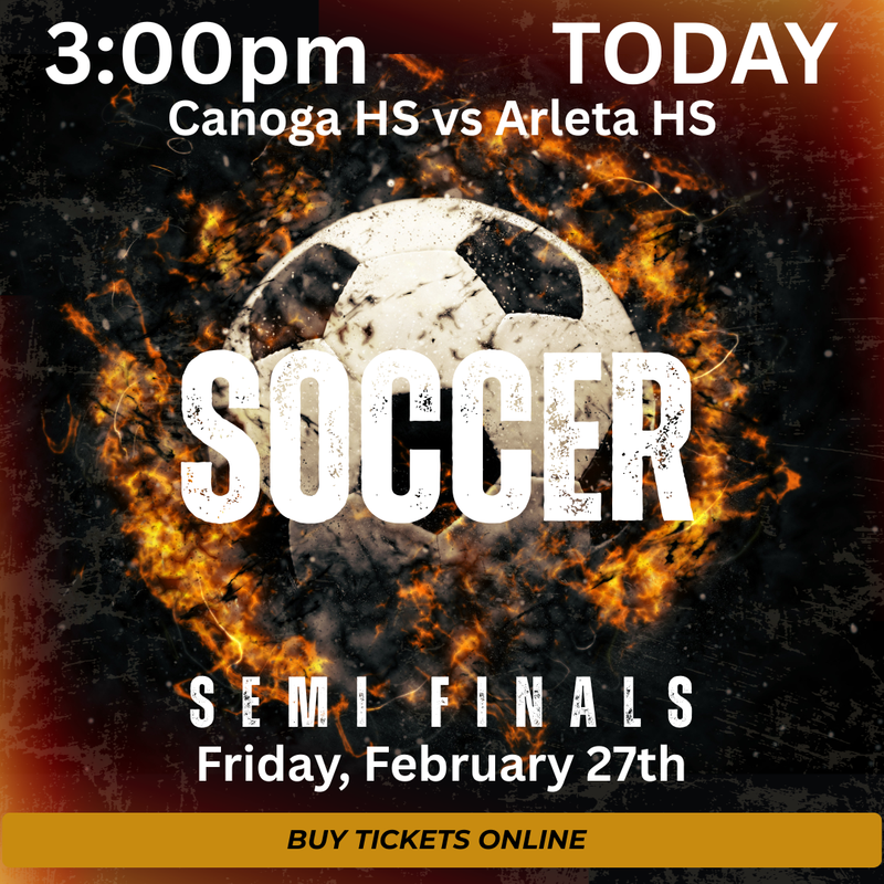 Soccer Semi Finals Today at 3 pm