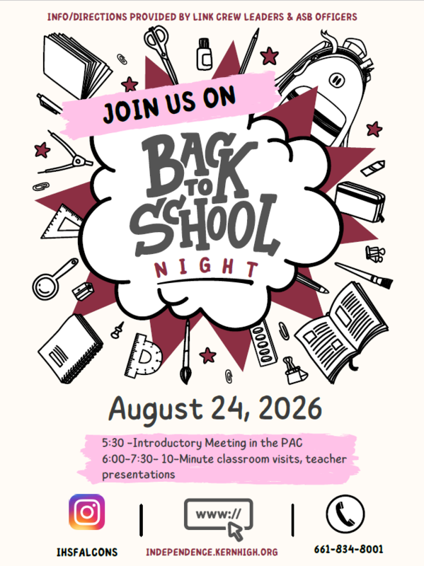 Back to school night flyer