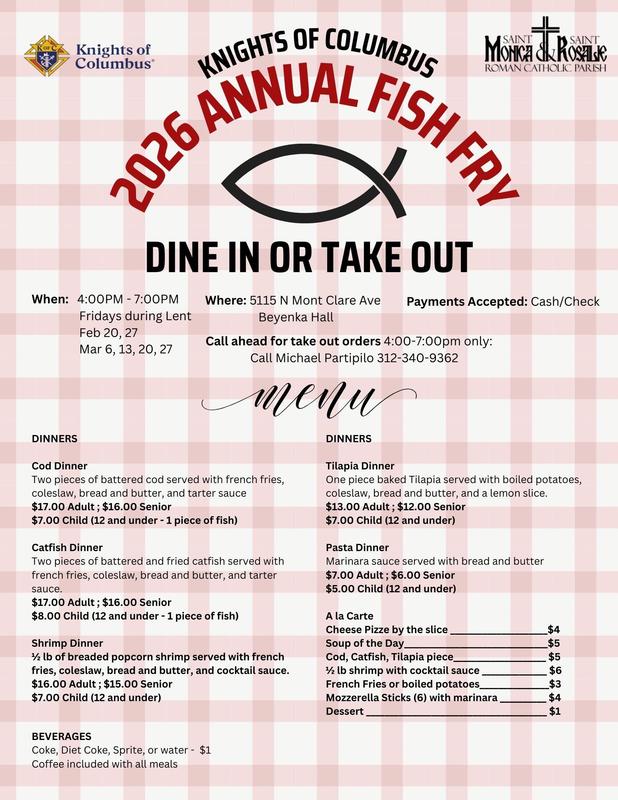 2026 Friday Fish Fry Flyer